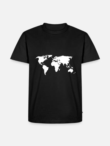 verdenskort verdenskort - Herre Premium økologisk T-shirt - sort
