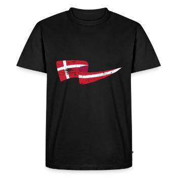 Drapeau danois - T-shirt Premium bio Homme - noir - Devant - Nico (187cm)