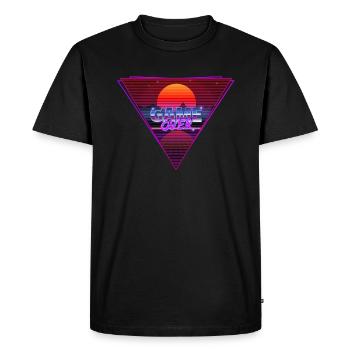Retro Game Over Gaming Gift - Men's Premium Organic T-Shirt - black - Front - Nico (187cm)
