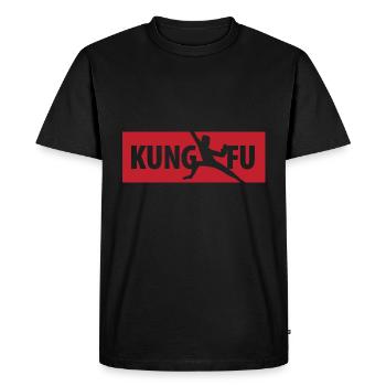 Kung Fu - T-shirt Premium bio Homme - noir - Devant - Nico (187cm)