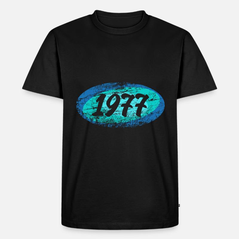 Elypse 1977 - Männer Premium Bio T-Shirt - Schwarz