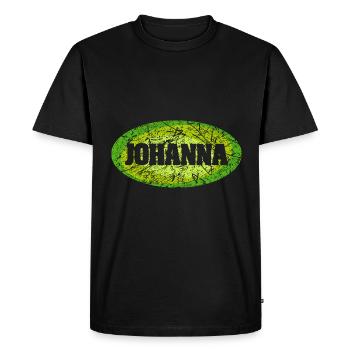 Rétro Johanna - T-shirt Premium bio Homme - noir - Devant - Nico (187cm)