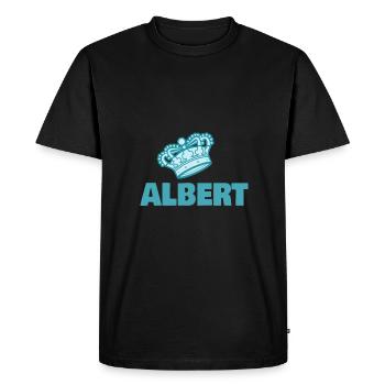 Le roi héritier Albert - T-shirt Premium bio Homme - noir - Devant - Nico (187cm)