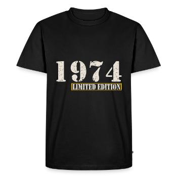 1974 Naissance anniversaire Édition limitée - T-shirt Premium bio Homme - noir - Devant - Nico (187cm)