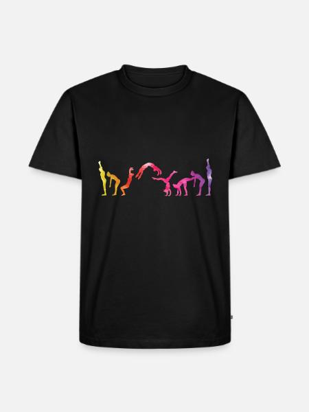 Turnen Kunst - Männer Premium Bio T-Shirt - Schwarz
