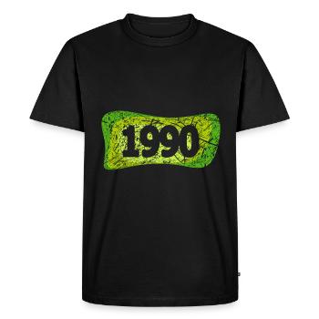Année 1990 - T-shirt Premium bio Homme - noir - Devant - Nico (187cm)