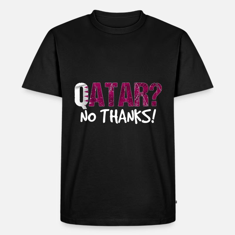 Katar Boykott Flagge Geschenk - Männer Premium Bio T-Shirt - Schwarz