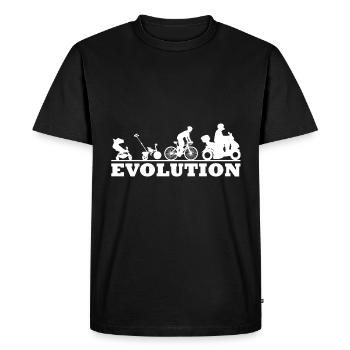 Scooter scooter driver - evolution - Men's Premium Organic T-Shirt - black - Front - Nico (187cm)