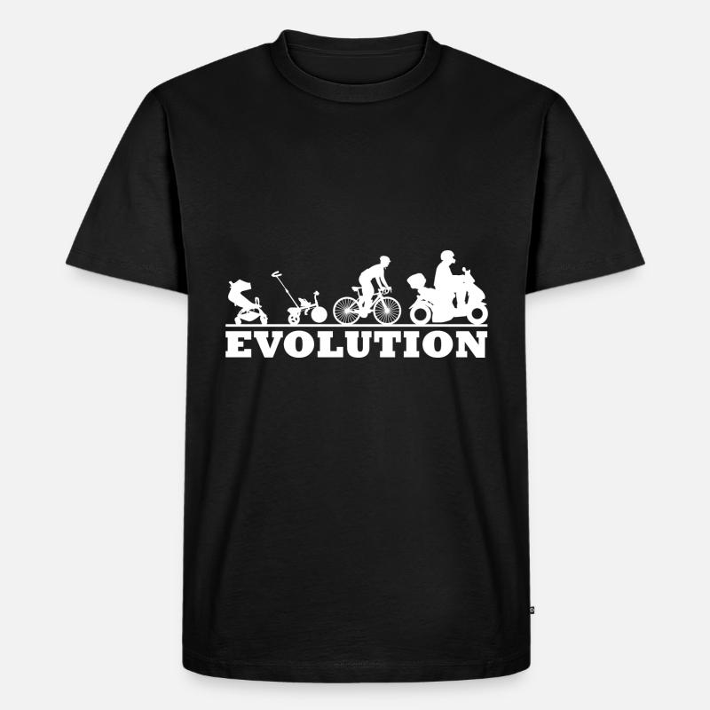 Scooter scooter driver - evolution - Men's Premium Organic T-Shirt - black