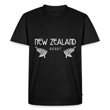 New Zealand Rugby Travel Gift - Men's Premium Organic T-Shirt - black - Front - Nico (187cm)