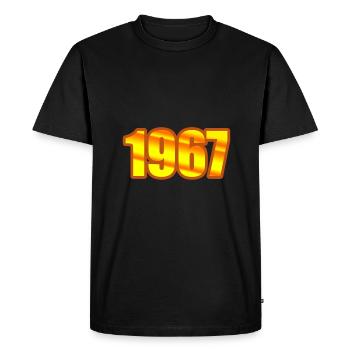 Année 1967 - T-shirt Premium bio Homme - noir - Devant - Nico (187cm)