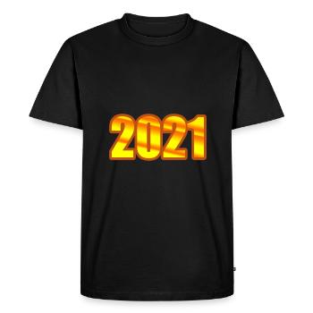Année 2021 - T-shirt Premium bio Homme - noir - Devant - Nico (187cm)