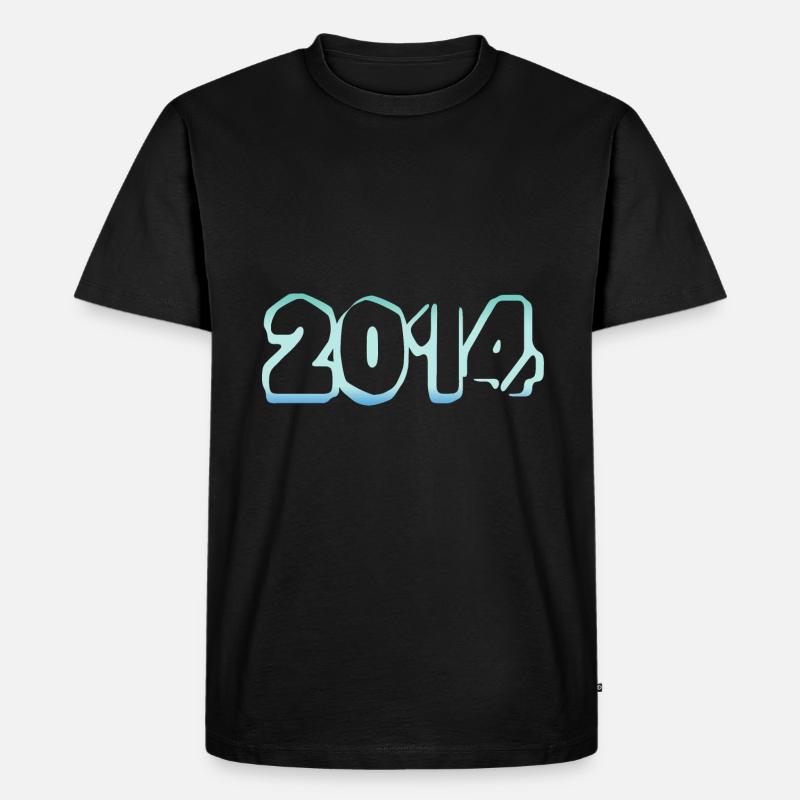 Witzig 2014 - Männer Premium Bio T-Shirt - Schwarz