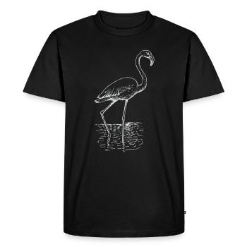 Flamingo drawing - Men's Premium Organic T-Shirt - black - Front - Nico (187cm)