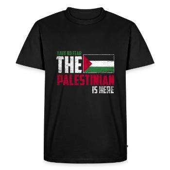 N'ayez pas peur que le Palestinien soit là - T-shirt Premium bio Homme - noir - Devant - Nico (187cm)