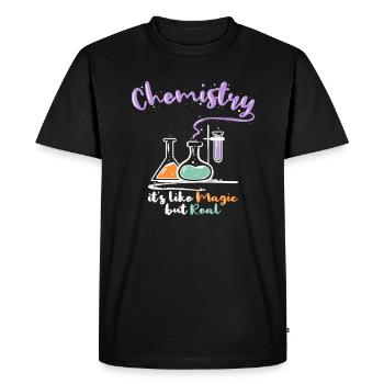 Chimie Magie Magie disant drôle T-shirt - T-shirt Premium bio Homme - noir - Devant - Nico (187cm)