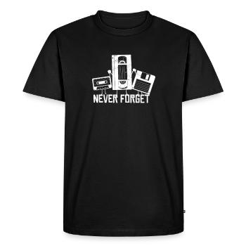 Funny retro 80s 90s cassette VHS 90s - T-shirt Premium bio Homme - noir - Devant - Nico (187cm)