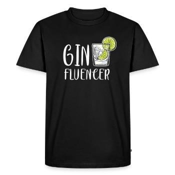 Ginfluencer Cocktail Gin Juniper Brandy - T-shirt Premium bio Homme - noir - Devant - Nico (187cm)
