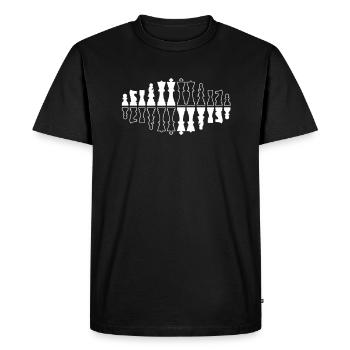 Échecs pièces d'échecs joueur d'échecs - T-shirt Premium bio Homme - noir - Devant - Nico (187cm)