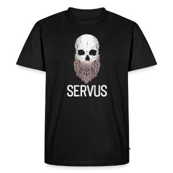 Funny hello skull dialect Austria - Men's Premium Organic T-Shirt - black - Front - Nico (187cm)