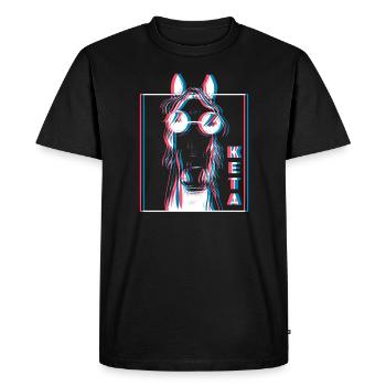 Keta Ketamine Horse Drugs Party Techno - T-shirt Premium bio Homme - noir - Devant - Nico (187cm)