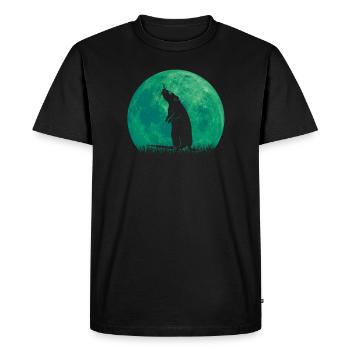 Souris rat rat pleine lune souris amant - T-shirt Premium bio Homme - noir - Devant - Nico (187cm)