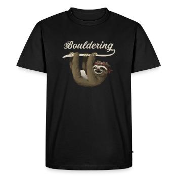 Escalade de bloc paresseux escalade bloc - T-shirt Premium bio Homme - noir - Devant - Nico (187cm)