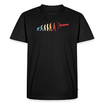 Human Flag Evolution Calisthenics Gym - T-shirt Premium bio Homme - noir - Devant - Nico (187cm)