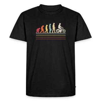 Mofa Moped Evolution Mofafahrer Lustig - Männer Premium Bio T-Shirt - Schwarz - Vorne - Nico (187cm)