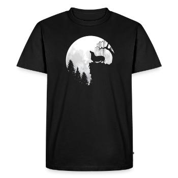Chiens teckel chien de toit - T-shirt Premium bio Homme - noir - Devant - Nico (187cm)