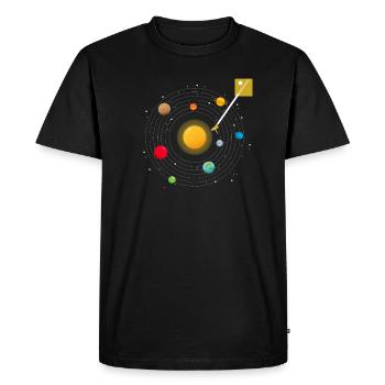 Table de mixage du système solaire Loop EDM Techno - T-shirt Premium bio Homme - noir - Devant - Nico (187cm)