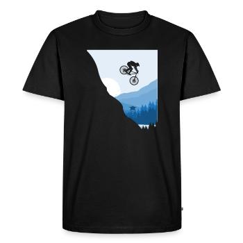 Downhill Bike Downhiller MTB - T-shirt Premium bio Homme - noir - Devant - Nico (187cm)