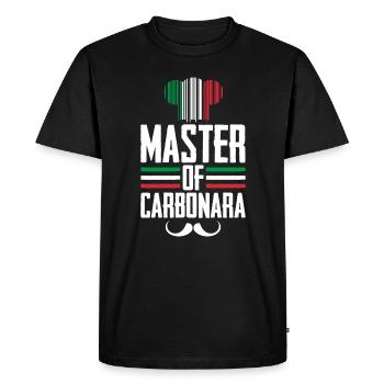 Restaurant Chef Master Of Carbonara Cuisine - Men's Premium Organic T-Shirt - black - Front - Nico (187cm)
