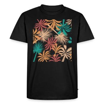 Palmiers - T-shirt Premium bio Homme - noir - Devant - Nico (187cm)