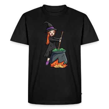 Witch Boiler - Men's Premium Organic T-Shirt - black - Front - Nico (187cm)