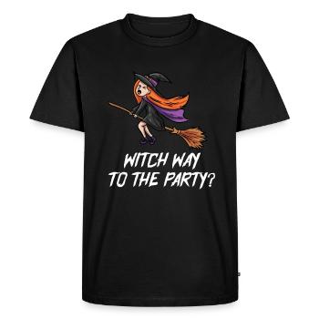 Sorcières à la fête - T-shirt Premium bio Homme - noir - Devant - Nico (187cm)