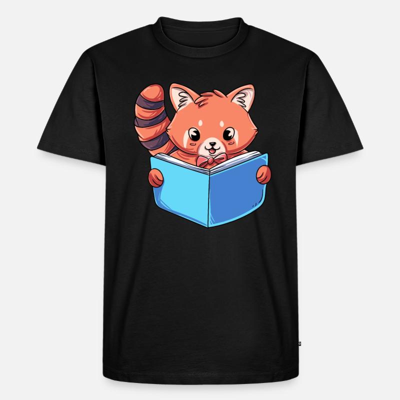 Leser Lesebuch - Männer Premium Bio T-Shirt - Schwarz
