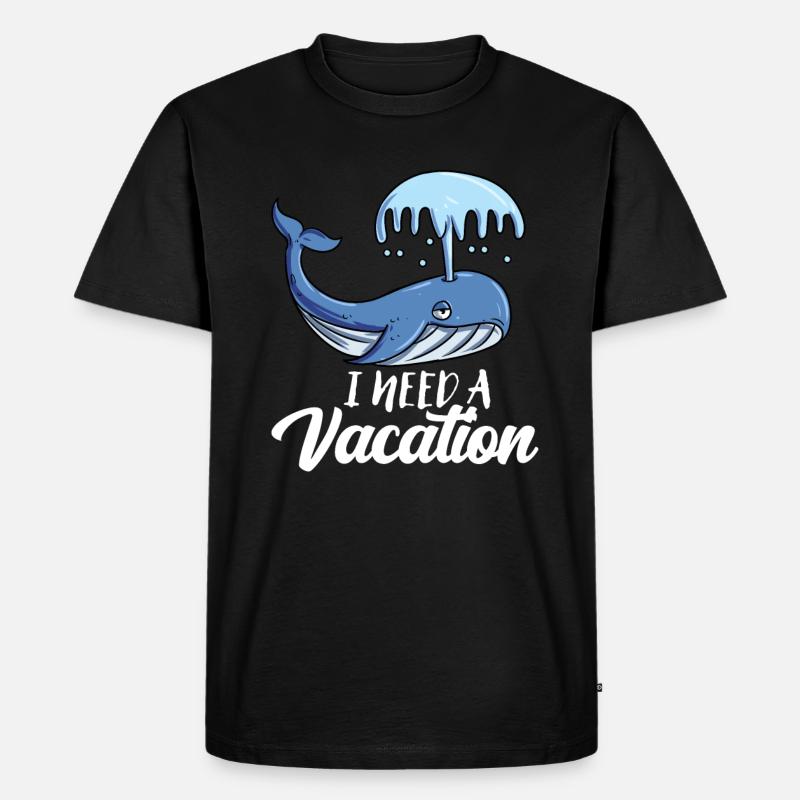 Blauwal - Männer Premium Bio T-Shirt - Schwarz