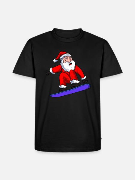 Santa Claus Snowboarding - Men's Premium Organic T-Shirt - black