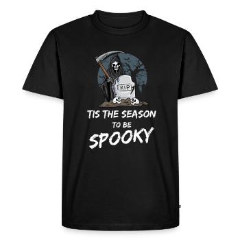 Grim Reaper Halloween Skeleton - Men's Premium Organic T-Shirt - black - Front - Nico (187cm)