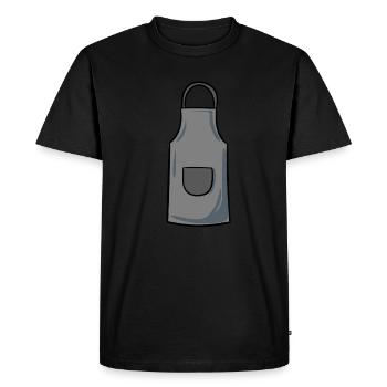 Tablier - T-shirt Premium bio Homme - noir - Devant - Nico (187cm)