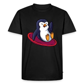 Penguin Sledge - Men's Premium Organic T-Shirt - black - Front - Nico (187cm)