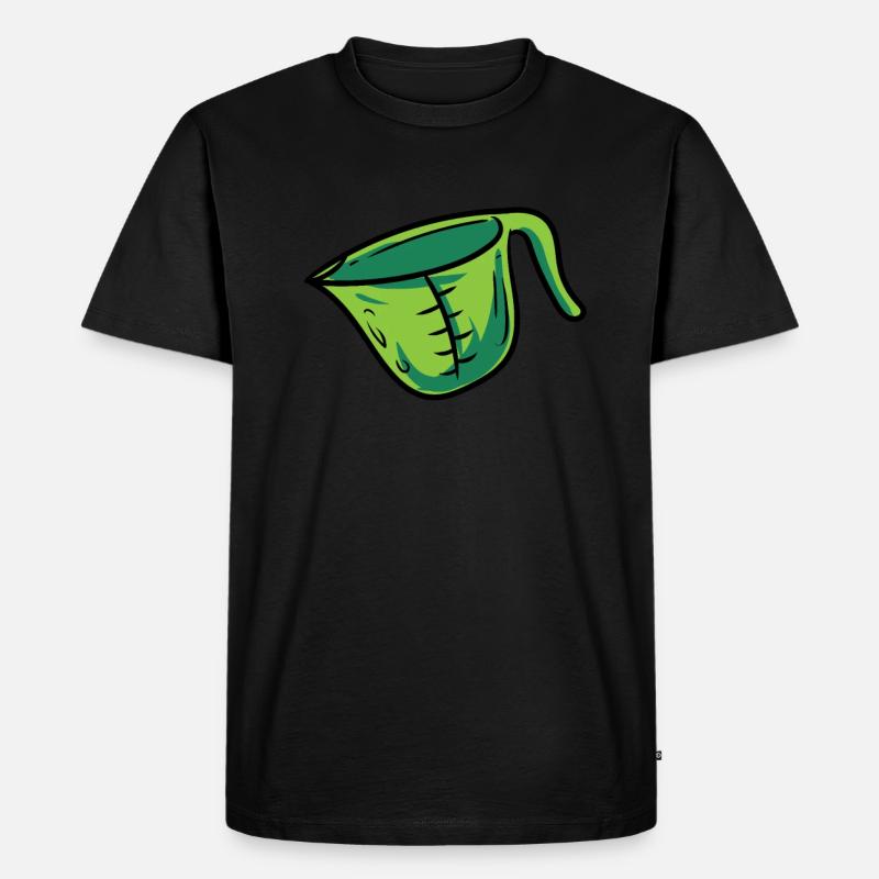 Messbecher - Männer Premium Bio T-Shirt - Schwarz