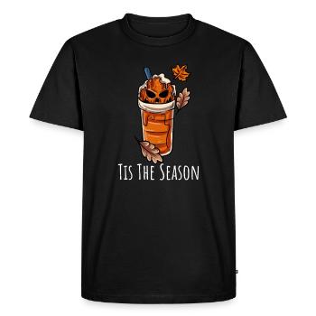 Halloween Autumn - Men's Premium Organic T-Shirt - black - Front - Nico (187cm)