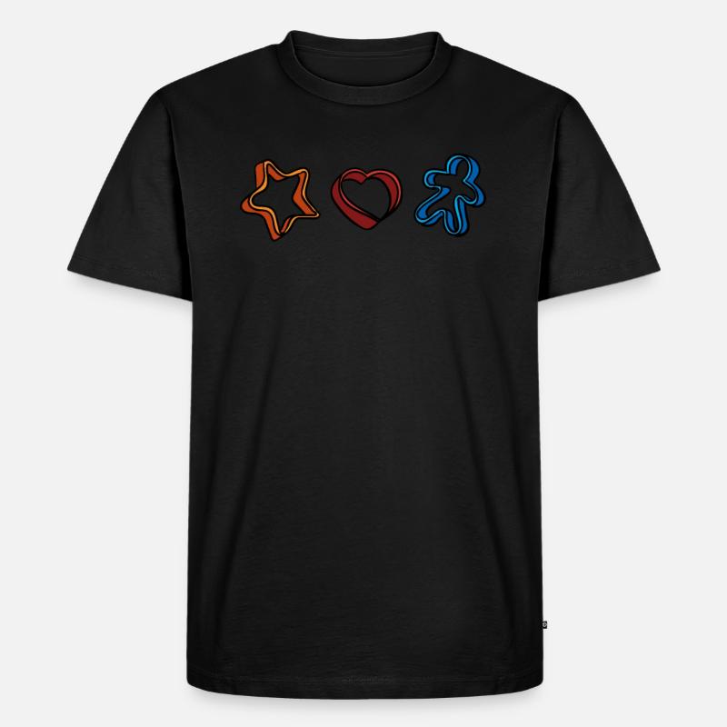 Ausstechformen Backform - Männer Premium Bio T-Shirt - Schwarz