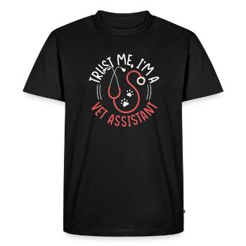 Vet Tech Veterinary Medicine Veterinarian - Men's Premium Organic T-Shirt - black - Front - Nico (187cm)