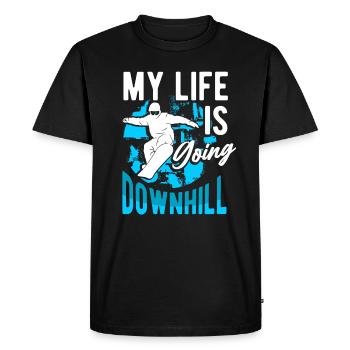 Ski Snowboard Snowboarding - Men's Premium Organic T-Shirt - black - Front - Nico (187cm)