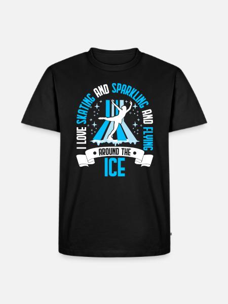 Ice skating Ice skaters - Men's Premium Organic T-Shirt - black