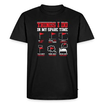 Historical guide - Men's Premium Organic T-Shirt - black - Front - Nico (187cm)