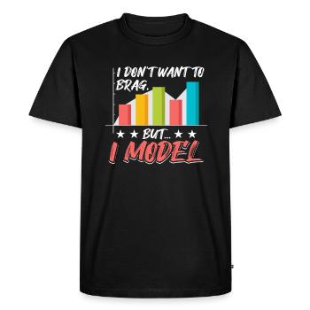 Analyse des données Bigdata - T-shirt Premium bio Homme - noir - Devant - Nico (187cm)